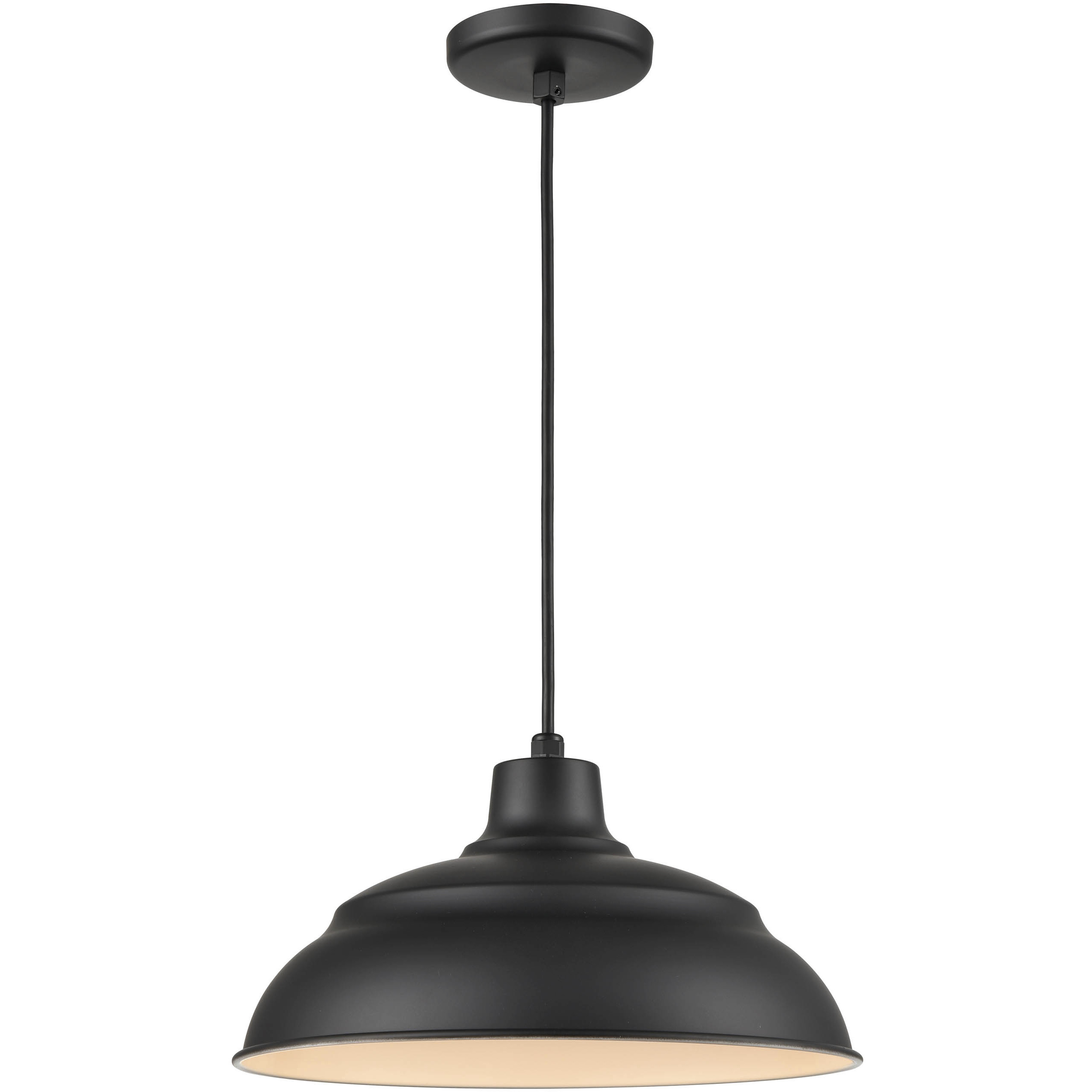 R Series 1 Light 14 inch Satin Black Pendant Ceiling Light
